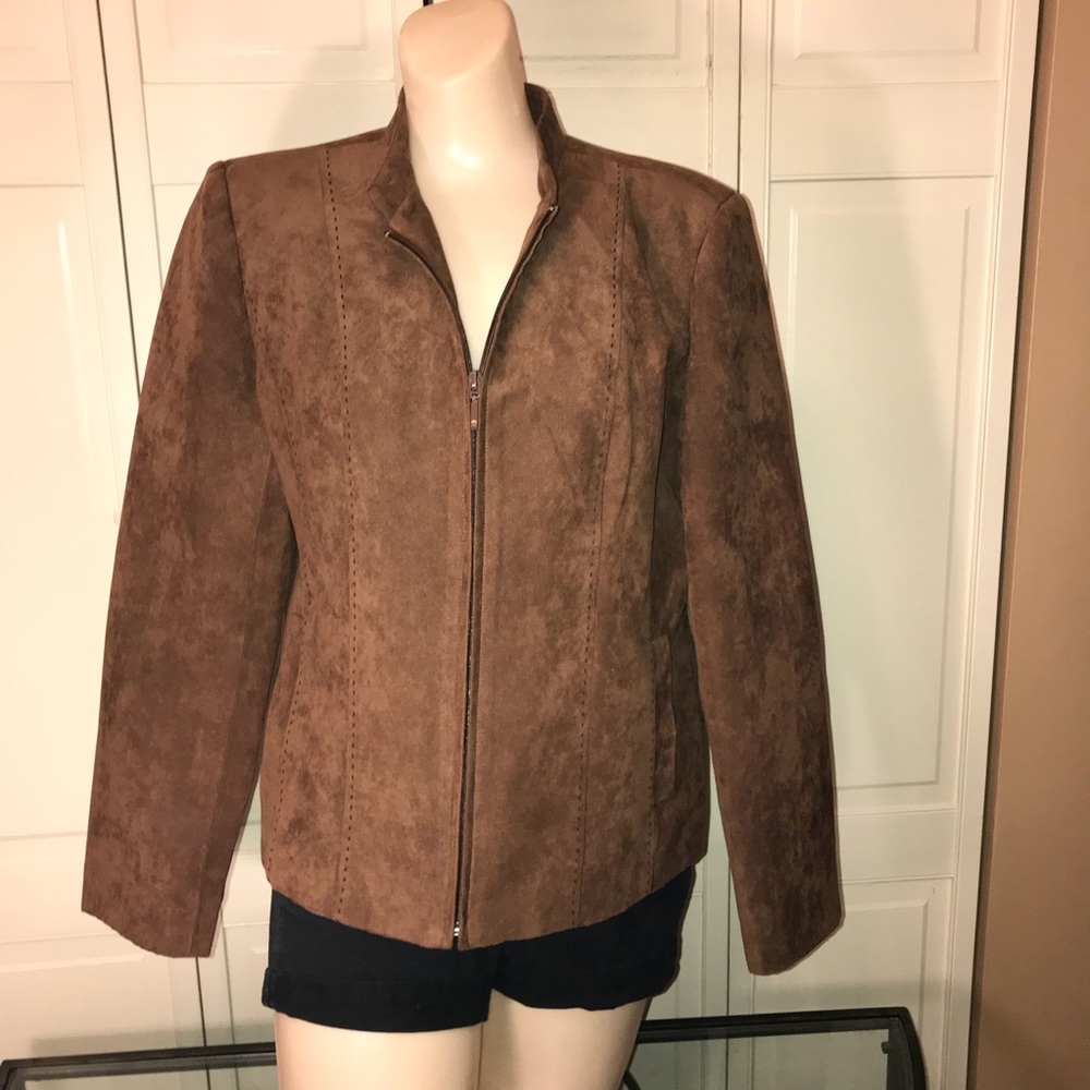 Adorable Faux Suede Brown Jacket